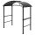 Grillpavilon oldalsó polcokkal és akasztókkal 233x110 cm BBQ pavilon sötétszürke