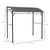 Kerti grill pavilon  215x150x182/220 cm sötétszürke grill sátor kerti grill árnyékoló pavilon