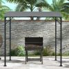 Kerti grill pavilon  215x150x182/220 cm sötétszürke grill sátor kerti grill árnyékoló pavilon