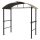 Grillpavilon polcokkal 110x230 cm BBQ pavilon két oldalsó ablakkal khaki színű