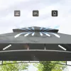 Kerti grillpavilon LED világítással 240x150x258 cm kerti grillsátor dupla rétegű tetővel