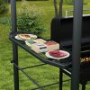 Kerti grill pavilon 240x150x230 cm grillpavilon polikarbonát tetővel BBQ pavilon polcokkal
