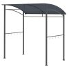 Kerti grillpavilon tetővel 215x150x174/220 cm praktikus grill árnyékoló pavilon acélváz szürke
