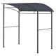 Kerti grillpavilon tetővel 215x150x174/220 cm praktikus grill árnyékoló pavilon acélváz szürke
