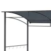 Kerti grillpavilon tetővel 215x150x174/220 cm praktikus grill árnyékoló pavilon acélváz szürke