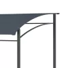 Kerti grillpavilon tetővel 215x150x174/220 cm praktikus grill árnyékoló pavilon acélváz szürke