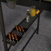 Kerti grillpavilon 277x149x230 cm sötétszürke grill sátor tetővel grill pavilon oldalsó polcokkal