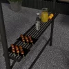 Kerti grillpavilon 277x149x230 cm sötétszürke grill sátor tetővel grill pavilon oldalsó polcokkal