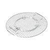 Kerek grillrács belső tűztérrel 53 cm + 29 cm átmérő vas tűztérrács
