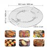 Kerek grillrács belső tűztérrel 53 cm + 29 cm átmérő vas tűztérrács