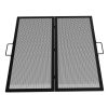 Összecsukható grillrács 91x91 cm fekete acél BBQ rács kültéri tűzhelyhez