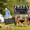 Összecsukható grillrács 91x91 cm fekete acél BBQ rács kültéri tűzhelyhez