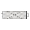 Tűzrakóra helyezhető téglalap alakú grillrács 1110x380 mm hordozható acél BBQ rács fogantyúval