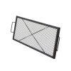 Tűzrakóra helyezhető téglalap alakú grillrács 1110x380 mm hordozható acél BBQ rács fogantyúval