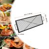 Tűzrakóra helyezhető téglalap alakú grillrács 1110x380 mm hordozható acél BBQ rács fogantyúval