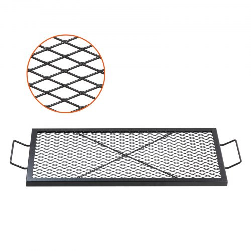 Téglalap alakú grillrács tűzrakóhelyhez acél 81x38 cm tűzrakó rács
