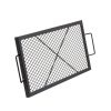 Téglalap alakú grillrács tűzrakóhelyhez acél 81x38 cm tűzrakó rács