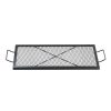 Téglalap alakú grillrács tűzrakóhelyhez acél 81x38 cm tűzrakó rács