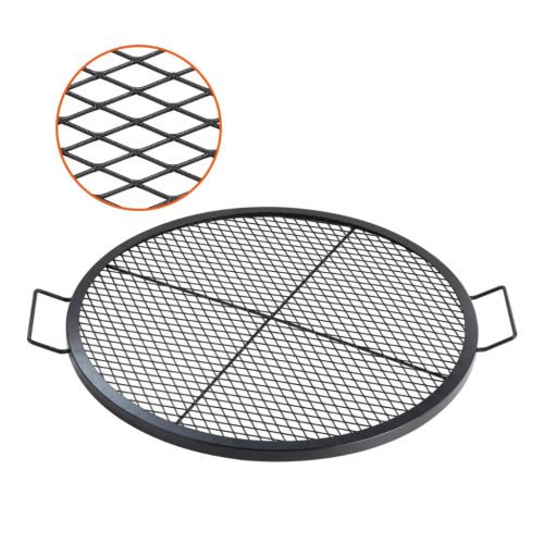 Tűzrakóhoz való kerek grillrács fogantyúval 76 cm átmérő acél tűztérrács