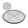 Tűzrakóra helyezhető grillrács 91 cm átmérő, hordozható acél grillező