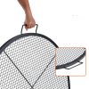Tűzrakóra helyezhető grillrács 91 cm átmérő, hordozható acél grillező