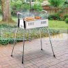 Barbecue stainless steel charcoal grill with removable legs