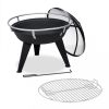 Barbecue 60x61 cm mobile fire pit charcoal portable grill