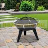 Barbecue 60x61 cm mobile fire pit charcoal portable grill