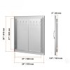 Rozsdamentes acél konyhaszekrény ajtó front 610 x 610 mm kétszárnyú kültéri konyhai ajtó beépíthető kivitelben
