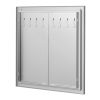 Rozsdamentes acél konyhaszekrény ajtó front 610 x 610 mm kétszárnyú kültéri konyhai ajtó beépíthető kivitelben