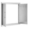 Rozsdamentes acél konyhaszekrény ajtó front 610 x 610 mm kétszárnyú kültéri konyhai ajtó beépíthető kivitelben