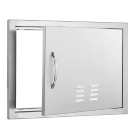   Rozsdamentes acél konyhaszekrény ajtó front 610x432 mm egyajtós kültéri ajtó szellőzőnyílással