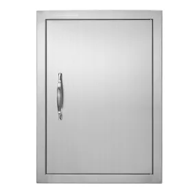   Rozsdamentes acél konyhaszekrény ajtó front 407x559 mm egyajtós kültéri ajtó grillszigethez