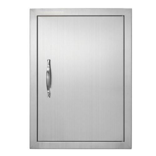 Rozsdamentes acél konyhaszekrény ajtó front 407x559 mm egyajtós kültéri ajtó grillszigethez