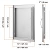 Rozsdamentes acél konyhaszekrény ajtó front 407x559 mm egyajtós kültéri ajtó grillszigethez