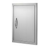 Rozsdamentes acél konyhaszekrény ajtó front 407x559 mm egyajtós kültéri ajtó grillszigethez
