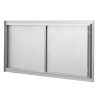 Kétszárnyú kültéri grill szekrényajtó 1067x534 mm rozsdamentes acél süllyesztett telepítés