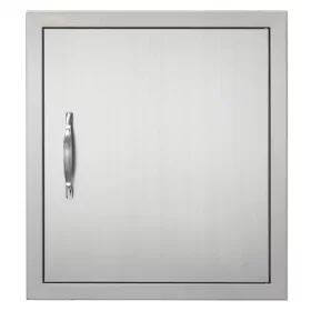   Kültéri konyha ajtófront egyajtós grillajtó 457x508 mm kerti rozsdamentes acél BBQ szekrényajtó akasztóval