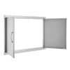 Dupla kültéri grillszekrény ajtó 889x610 mm, rozsdamentes acél, süllyesztett telepítés