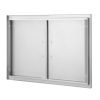 Dupla kültéri grillszekrény ajtó 889x610 mm, rozsdamentes acél, süllyesztett telepítés