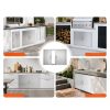 Dupla kültéri grillszekrény ajtó 889x610 mm, rozsdamentes acél, süllyesztett telepítés