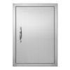 Rozsdamentes acél konyhaszekrény ajtó front 432x610 mm egyajtós kültéri ajtó grillszigethez