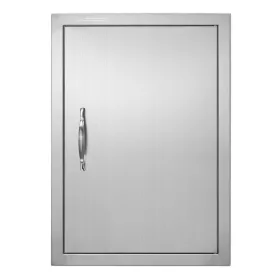   Rozsdamentes acél konyhaszekrény ajtó front 432x610 mm egyajtós kültéri ajtó grillszigethez