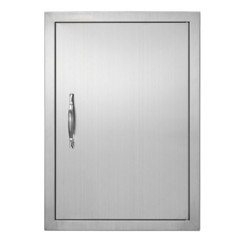 Rozsdamentes acél konyhaszekrény ajtó front 432x610 mm egyajtós kültéri ajtó grillszigethez