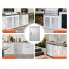 Rozsdamentes acél konyhaszekrény ajtó front 432x610 mm egyajtós kültéri ajtó grillszigethez