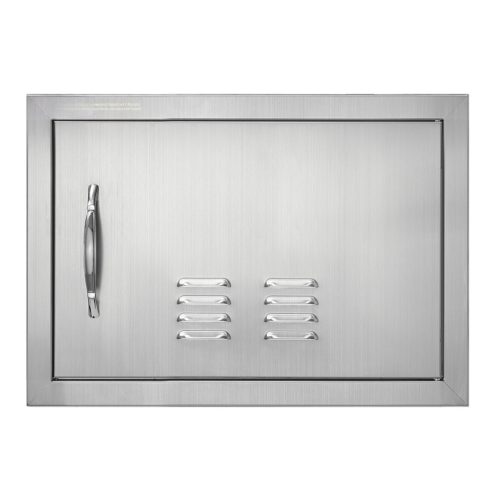 Rozsdamentes acél konyhaszekrény ajtó front 508x356 mm egyajtós kültéri ajtó szellőzőnyílással
