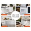 Rozsdamentes acél konyhaszekrény ajtó front 863x482 mm dupla kültéri ajtó grillszigethez, szekrényhez