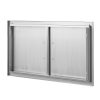Rozsdamentes acél konyhaszekrény ajtó front 863x482 mm dupla kültéri ajtó grillszigethez, szekrényhez
