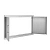 Rozsdamentes acél konyhaszekrény ajtó front 863x482 mm dupla kültéri ajtó grillszigethez, szekrényhez