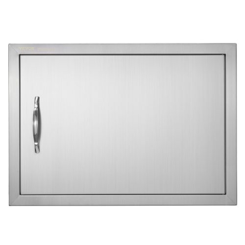 Rozsdamentes acél konyhaszekrény ajtó front 610x432 mm egyajtós kültéri ajtó grillszigethez
